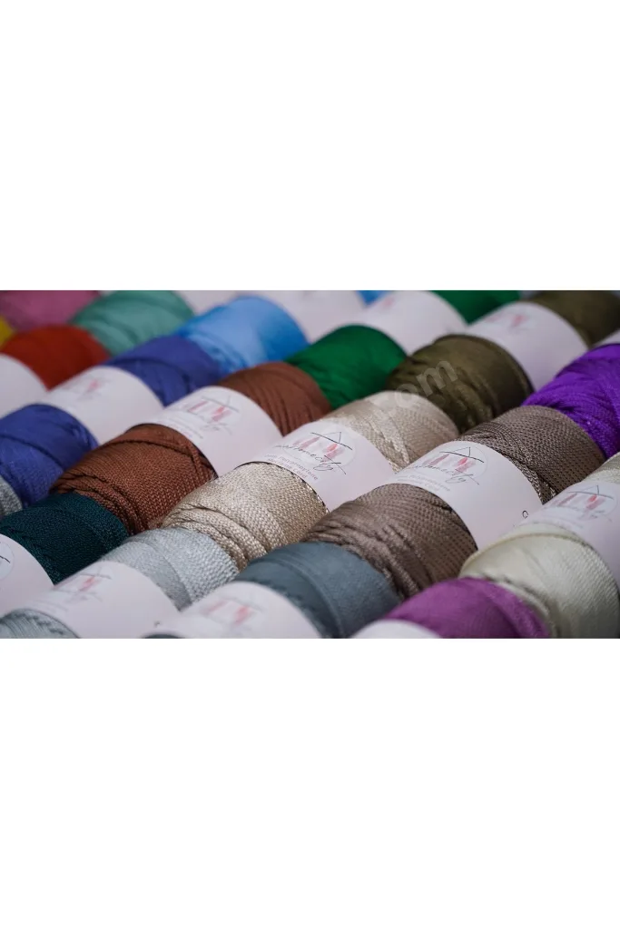 Premium 100 gr 120m Polyester Makrome Ipi Sütlü Kahve 2mm Supla Ip Ve Çanta Ipliği