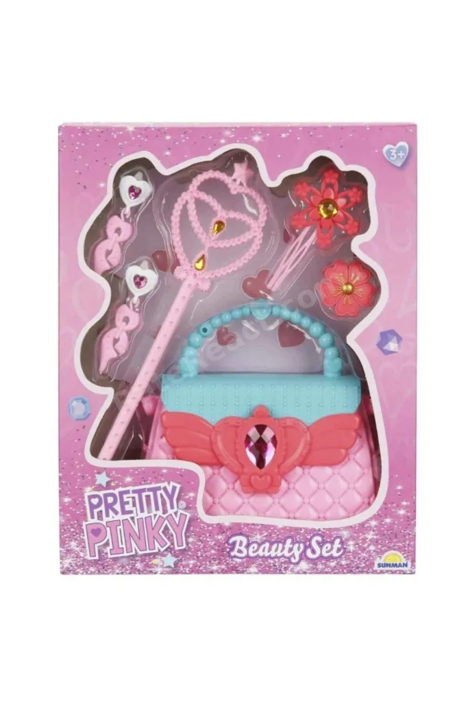 Çantalı Güzellik Aksesuar Seti Asalı Pembe