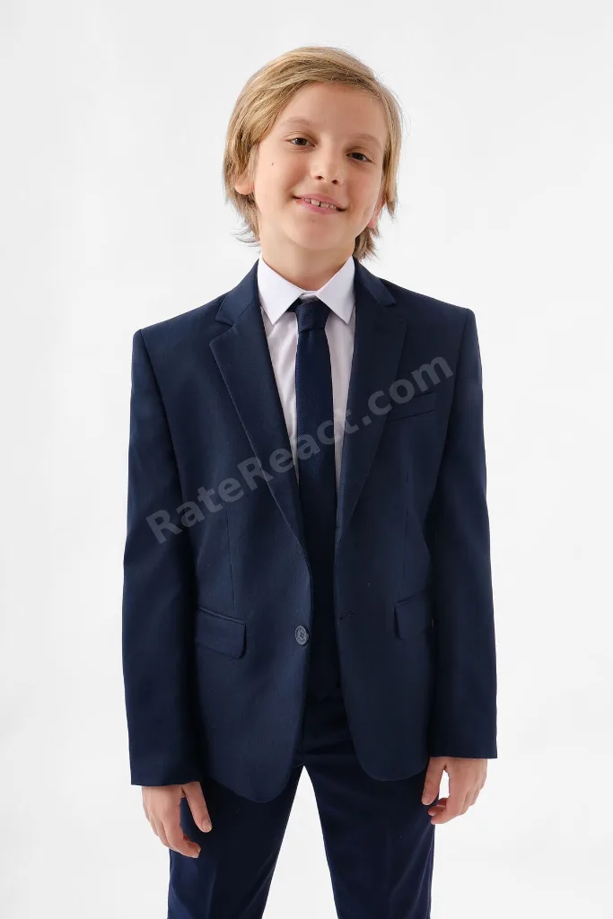 Erkek Çocuk Lacivert Gabardin Takım Elbise