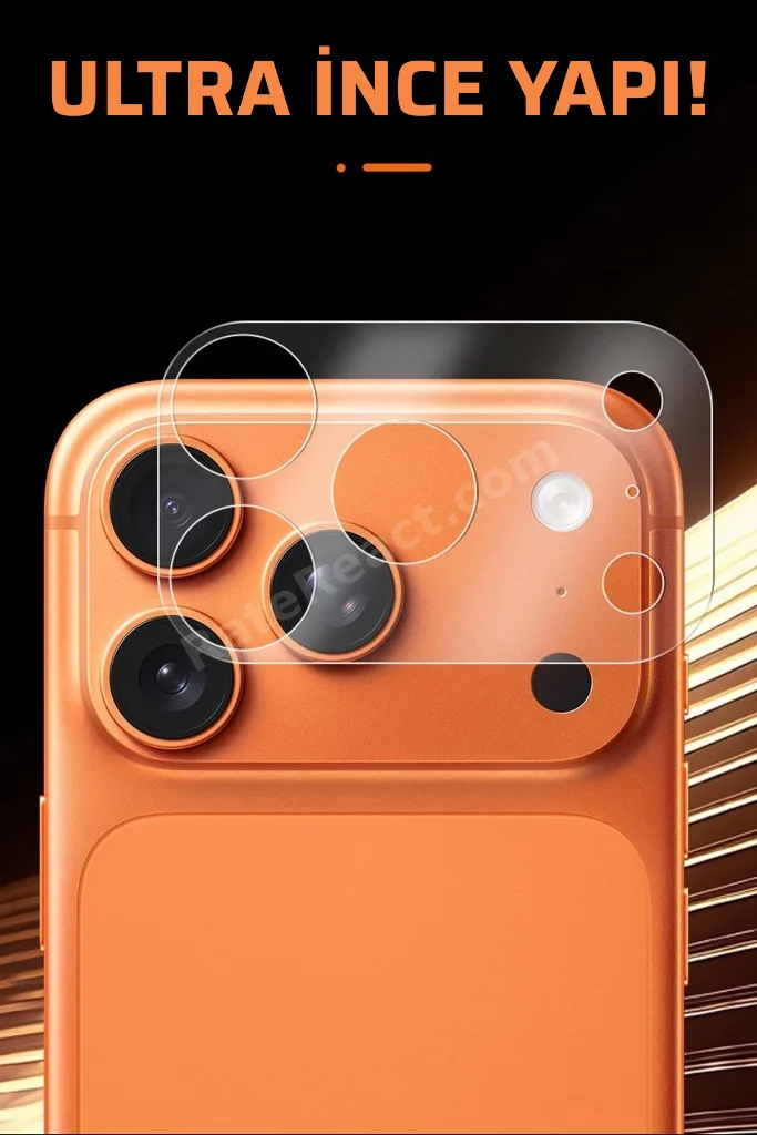 iPhone 17 Pro Max Uyumlu Nano Kamera Lens Koruyucu Esnek Şeffaf Kaplama Çizilme Karşıtı HD Koruma