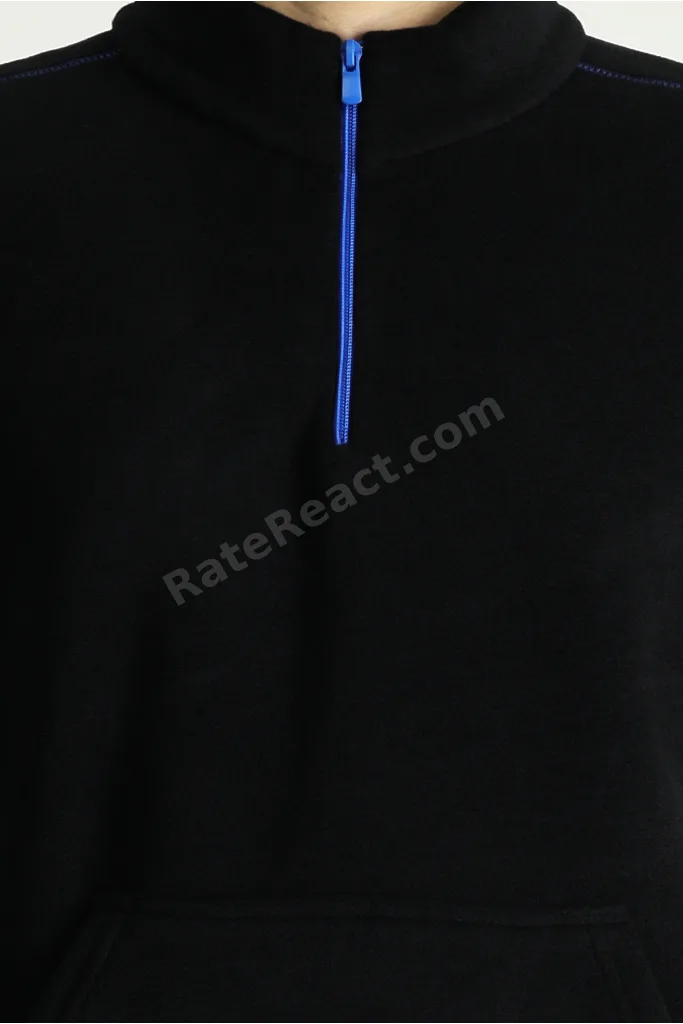 Yarım Fermuarlı Polar Sweatshirt