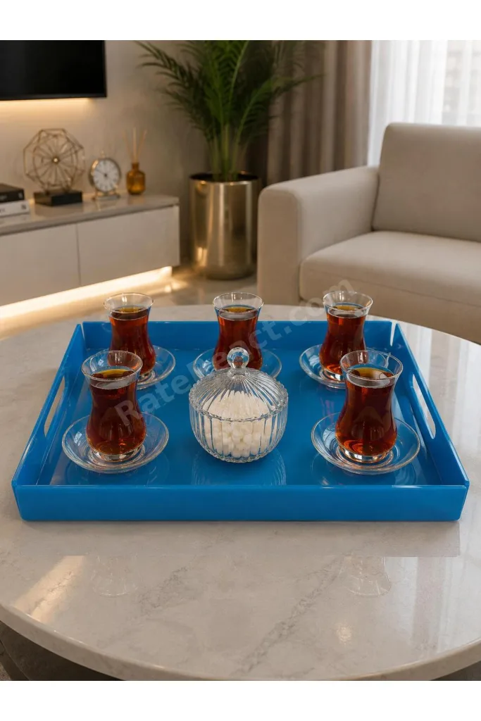 Dekoratif Pleksi Servis & Sunum Tepsisi