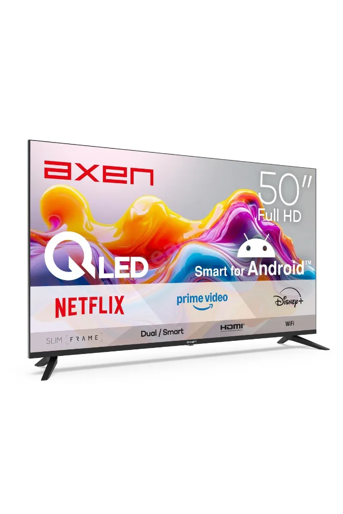 AX50QFPRL-A14S 50" 126 Ekran Uydu Alıcılı Full HD Android Smart QLED TV - Siyah