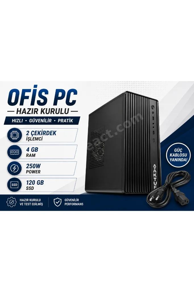 Ak200x Dual Core 2 Çekirdek 4GB RAM 120GB SSD Hazır Kurulu Masaüstü Ofis Bilgisayarı