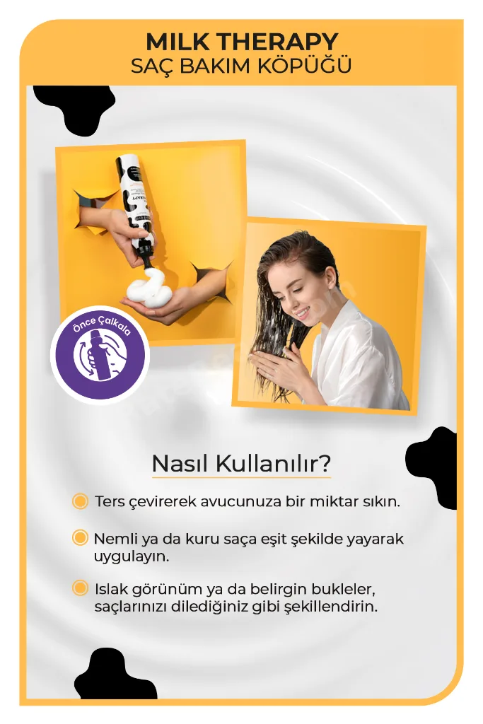 Milk Therapy Köpük 200 ml - Kolay Şekillendirme, Nemlendirme