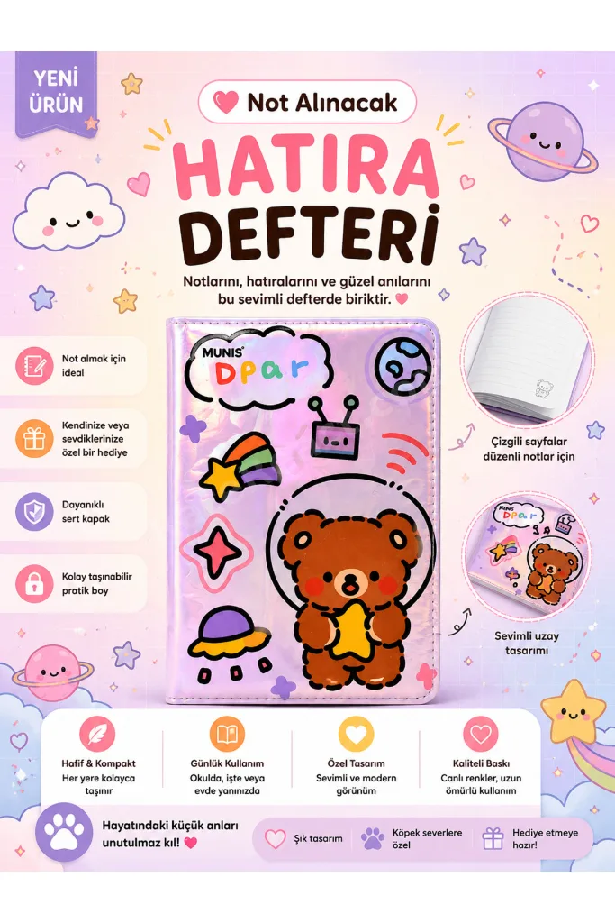 NOT DEFTERİ - KAWAİİ HATIRA DEFTERİ