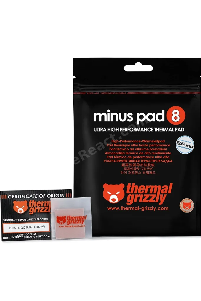 meala kozmetık store Minus Pad 8 Isı İletken Macunu 8 W/m·K - Isı İletken Macun (30 mm, 30 mm, 2 mm,