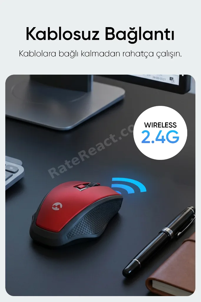 SMW-777 Kırmızı kablosuz 2,4Ghz optik mous