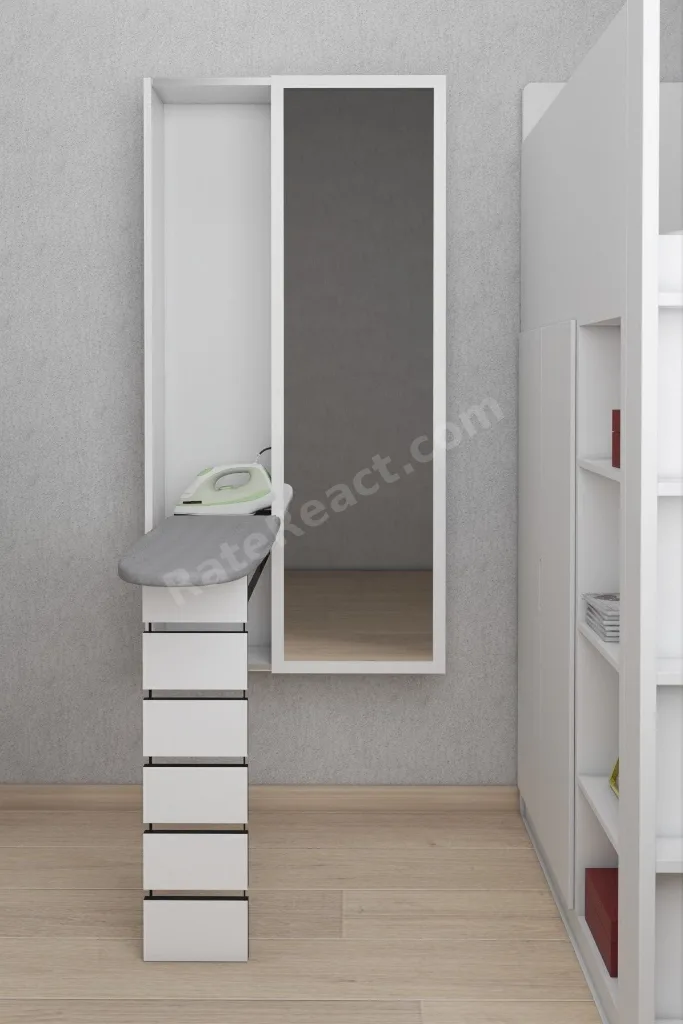 Dolaplı Çok Amaçlı Katlanır Ütü Masası Aynalı Ütü Masası Dolabı