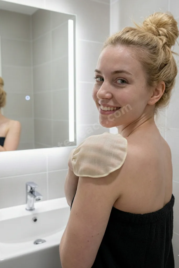 %100 Doğal Koza İpeği Kese – Hassas Ciltler İçin İpek Yüz ve Duş Kesesi | Peeling Eldiveni