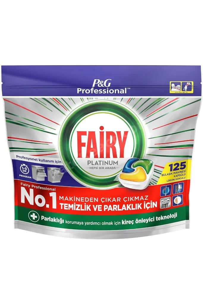 TTKTEKNOLOJİ Proffesional Platinum Limon Kokulu Bulaşık Makinesi Deterjanı Kapsül 125 Yıkama TTKTEKN