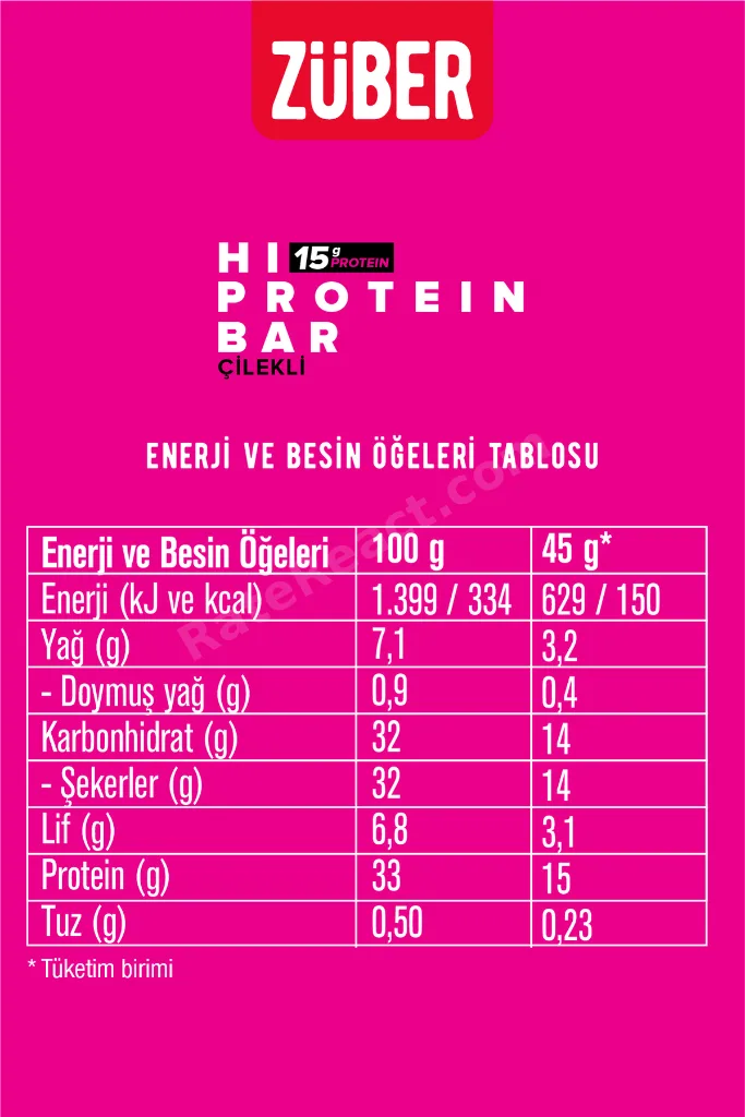 Hi Protein Bar Yeni Deneme Paketi 45g x 6 Adet (Çilekli, Muzlu)