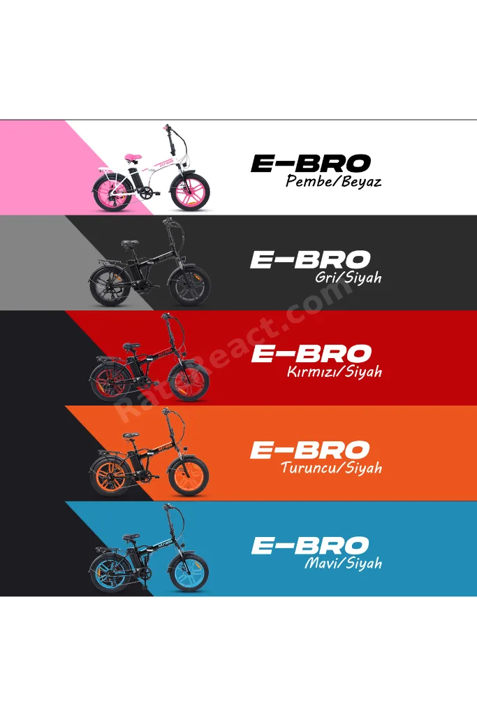 E-Bro 20 Jant Hidrolik Disk Katlanabilir Fat Bike Bisiklet