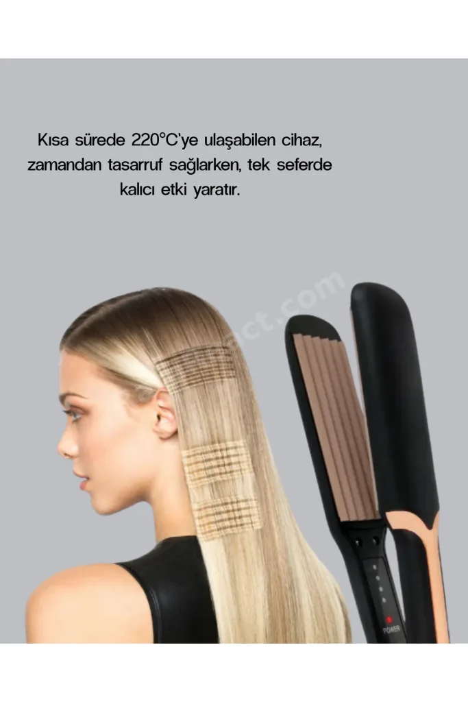 ShopletSell Tost Model Saç Maşası 220°C Hızlı Isınan 1274129