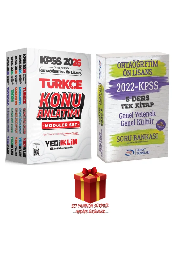 2026 KPSS Ortaöğretim Ön Lisans Tüm Dersler Modüler Konu Anlatımı+ Soru Bankası+ Hediye
