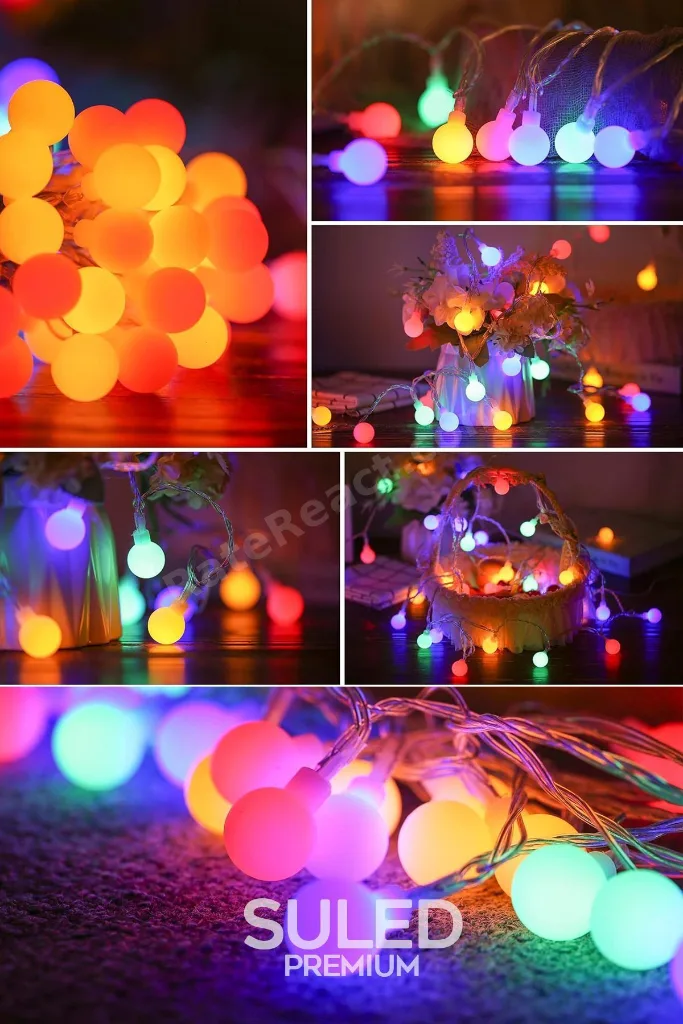 Rgb 5 Metre Topled 20 Led 220v Fişli Tak Çalıştır Dekoratif Iç Ve Dış Mekan Aydınlatma Süsleme Işığı