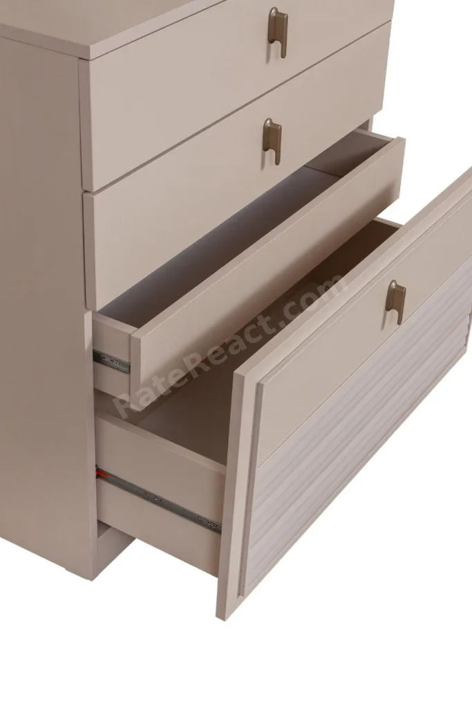 Vela Genç Odası Takımı - 4 Kapaklı Aynalı Dolap, Çalışma Masası, Şifonyer, Komodin