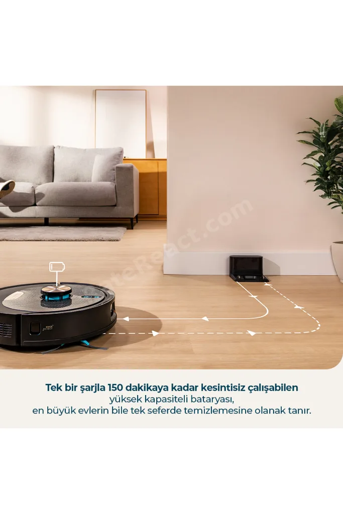 Conga M100 Spin Ai Robot Süpürge Akıllı Haritalama Güçlü Emiş Moplu Temizlik Ev Yardımcısı