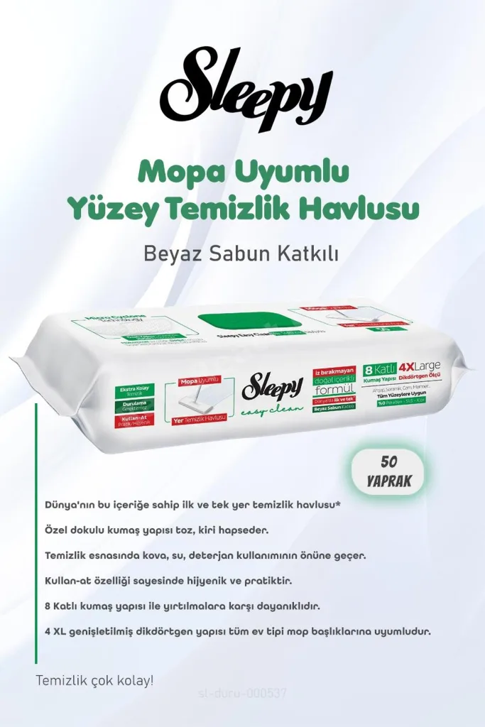 Yüzey Temizlik Havlusu 8 Katlı 4 X Large 300 Yaprak ve Pamuk