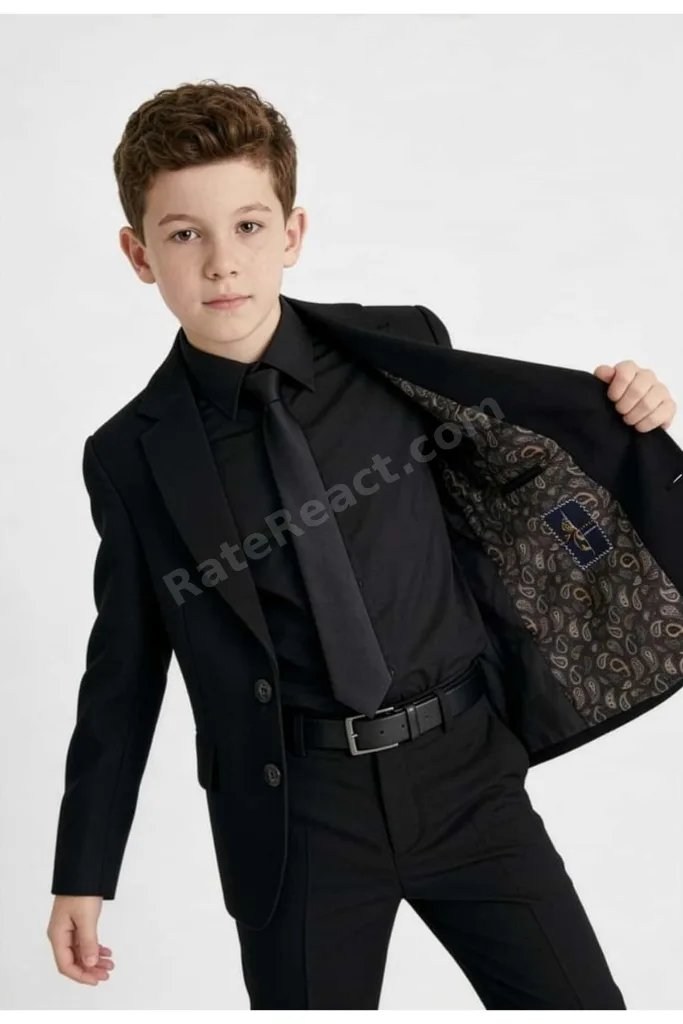 Erkek Çocuk Siyah Klasik Blazer Ceket ( 3-16 Yaş )
