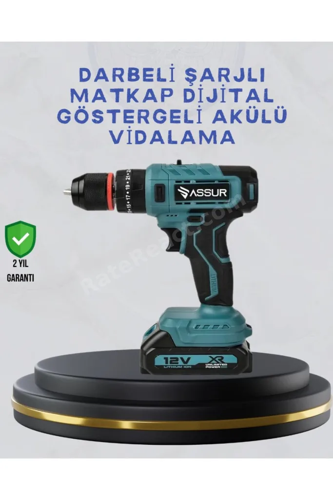 Çift Bataryalı Şarjlı Matkap Dijital Ekranlı Set