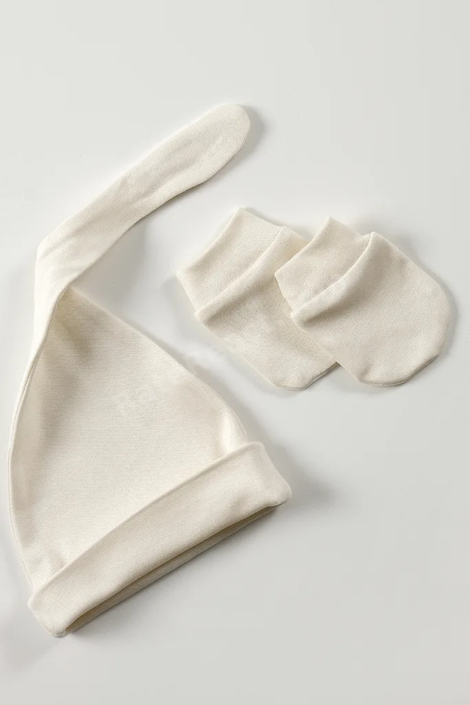 Pure 4 Parça Bebek Uzun Kollu Pamuk Bodysuit Pijama Takımı Yenidoğan Mini Set Çocuk Hediye Seti