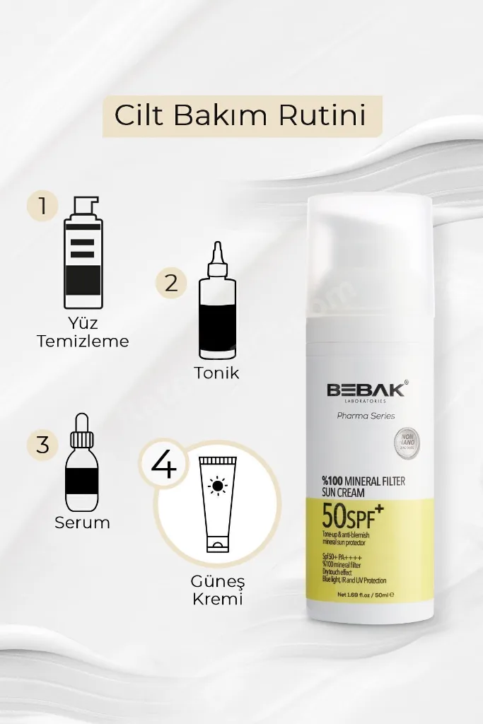 Pharma %100 Mineral Güneş Filtresi Içerikli Spf 50+ Yüksek Korumalı Güneş Kremi 50ml