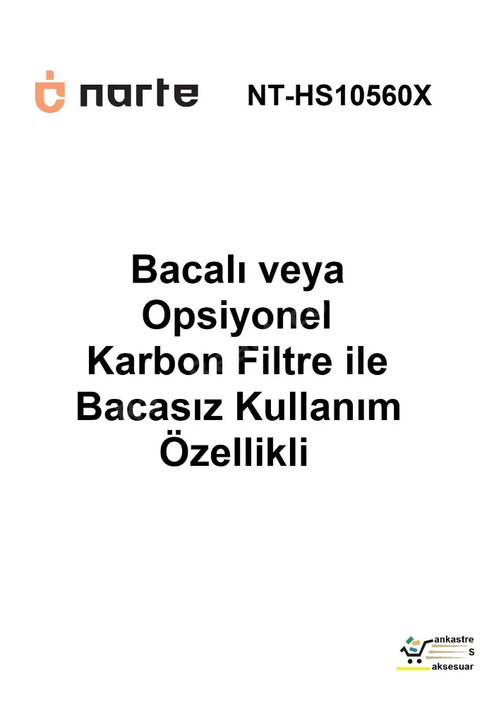HS10560 Sürgülü Aspiratör 60cm 300m³ 41dB(A) Bacalı Opsiyonel Bacasız Çekmeli Ankastre