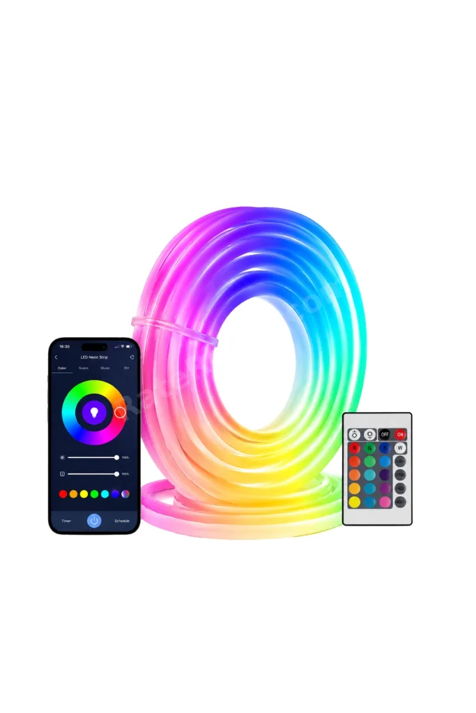 Kumandalı Su Geçirmez RGB Led Şerit Işık Müzik Senkronlu Neon Led