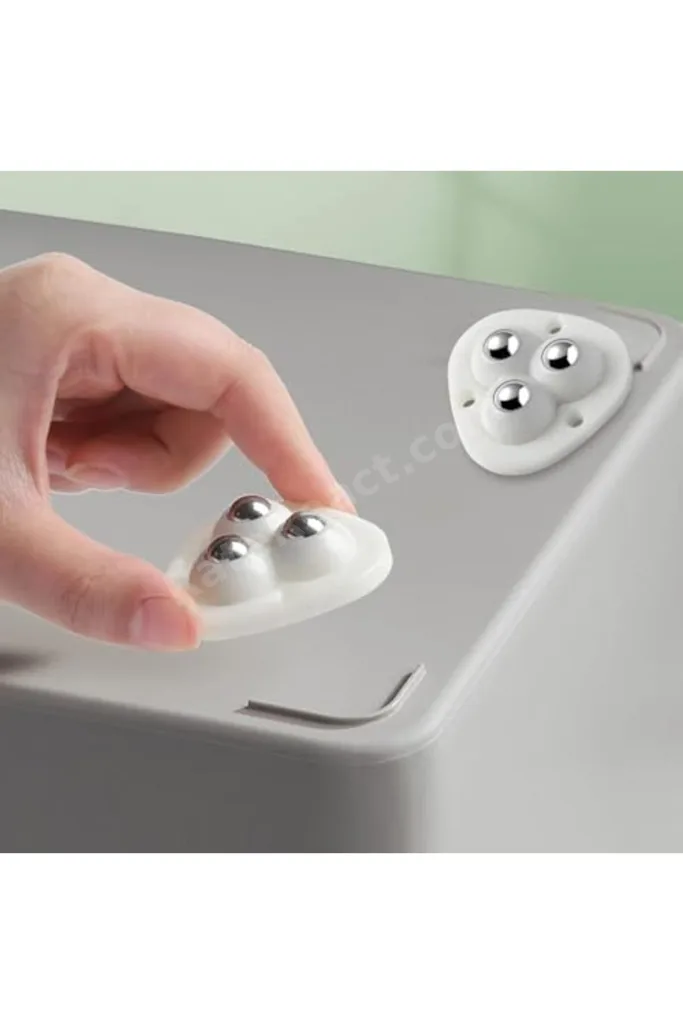 Yapışkanlı Mobilya Tekeri, Çok Amaçlı Eşya Tekeri, Beyaz, 4,5 cm, 4 Adet 1268290