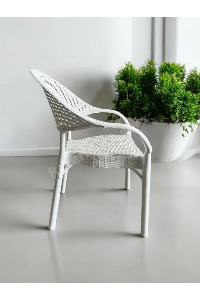 Bambu Rattan Kollu Sandalye Koltuk