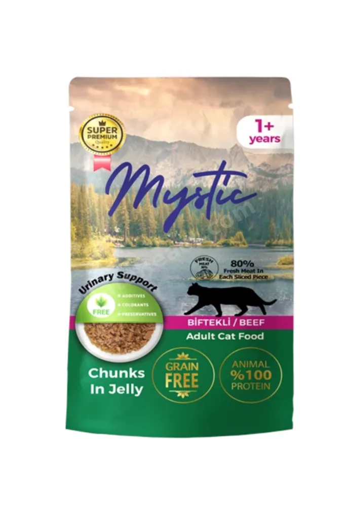MYSTC Yetişkin Biftekli Jöleli Kedi Pouch Yaş Mama - 85 Gram
