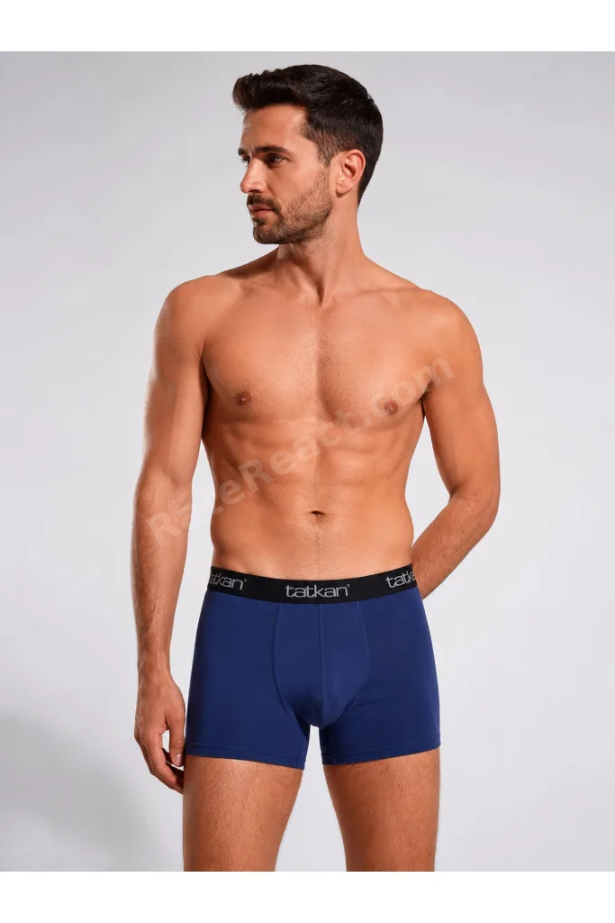 5 ADET Siyah Lacivert Gri Tatkan Erkek Modal Boxer %45 Pamuk %45 Modal %10 Elastan Esnek Nefes Alan Super Fit Premium Lacivert Boxer