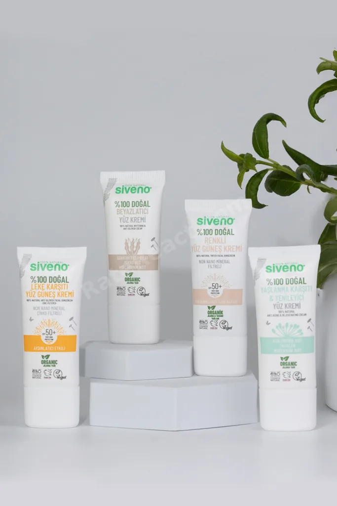 %100 Doğal Yüz Güneş Kremi Renkli Ton Eşitleyici Leke Karşıtı SPF 50+ UVA UVB 30 ml