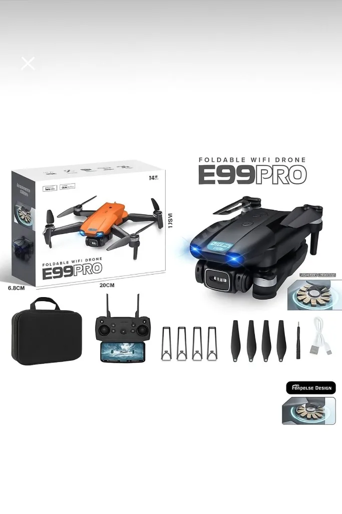 E88PRO-E99PRO FPV ÇİFT KAMERALI DRON KATLANABİLİR İOS ANDROİD UYUMLU QUADCOPTER Wİ-Fİ DRONE