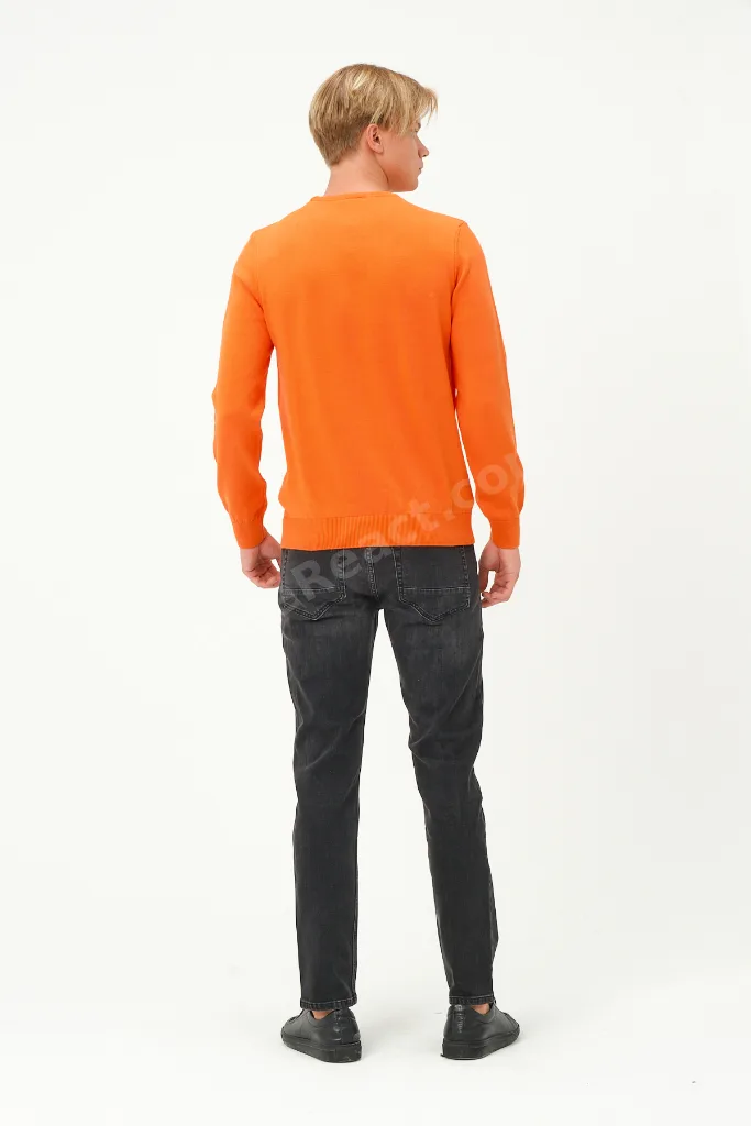Erkek Uzun Kollu Regular Fit Bisiklet- Sıfır Yaka Triko Kazak Sweatshirt