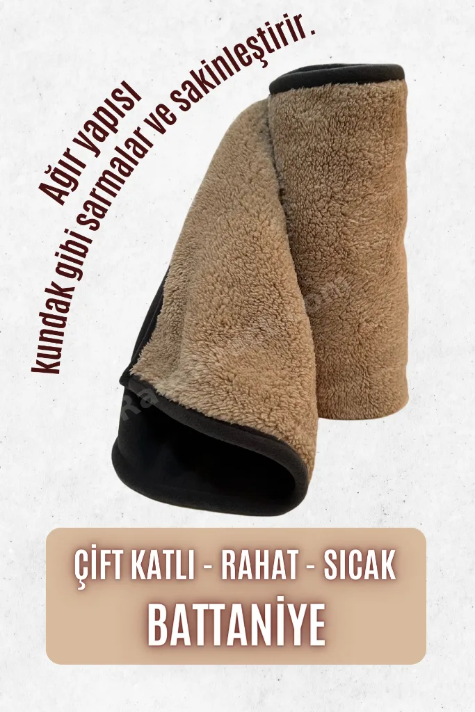 Çift Katlı, Yıkanabilir Kedi ve Köpek Battaniyesi