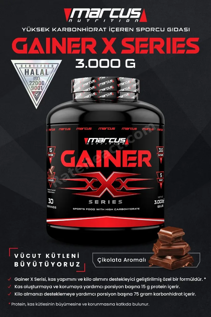Marcus Mass Gainer X Series 3.000 G (ÇİKOLATA AROMALI)