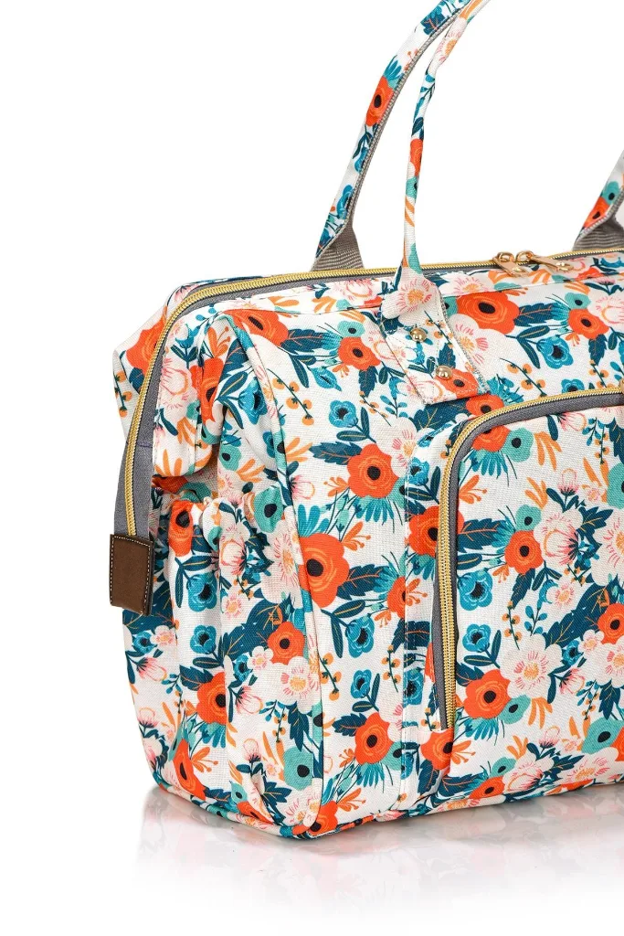 Baggage Bag Flowers Omuz Askılı Anne Bebek Bakım Çantası