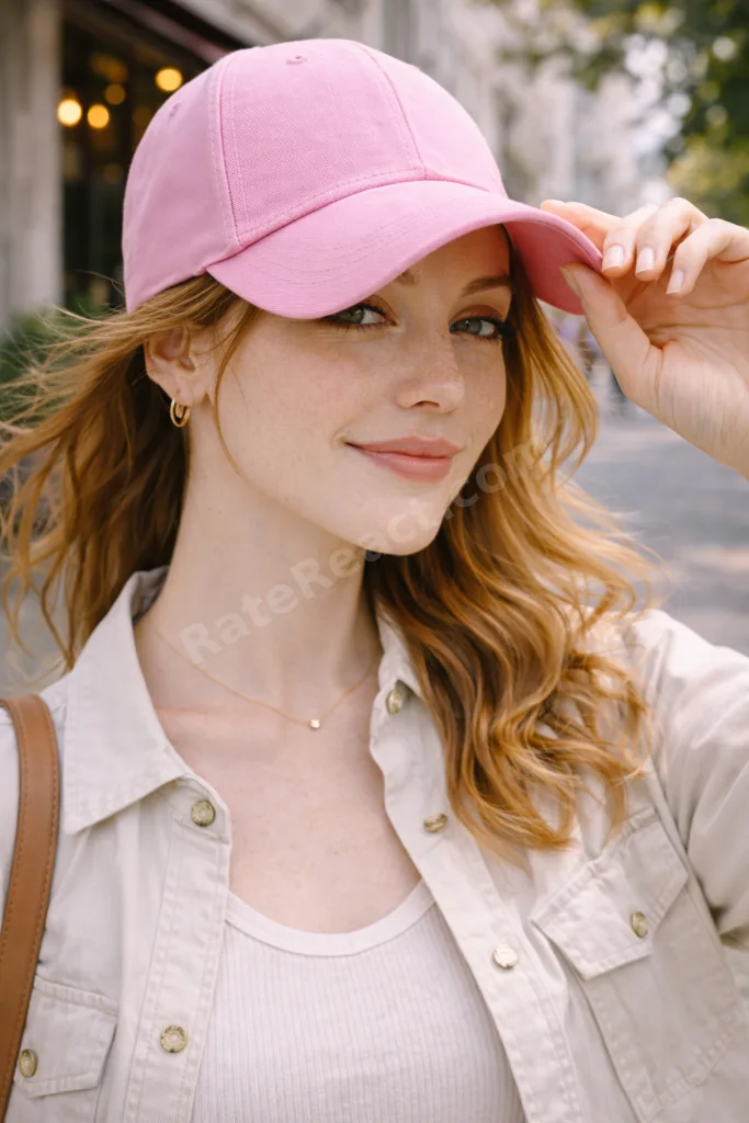 Pembe Düz Baseball Şapka Arkası Cırtlı Ayarlanabilir Unisex Kep – Günlük Spor Basic Model Şapka