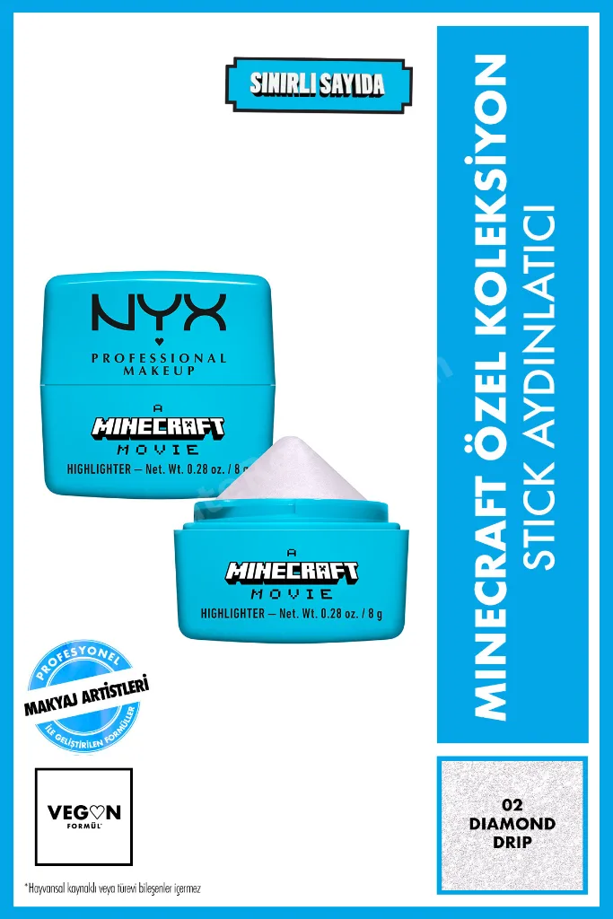 Minecraft Özel Koleksiyon Stick Aydınlatıcı, Highlighter - 02 Diamond Drip