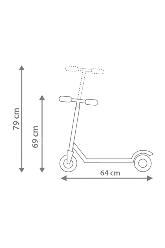 3 Tekerlekli Led Işıklı Scooter Mavi