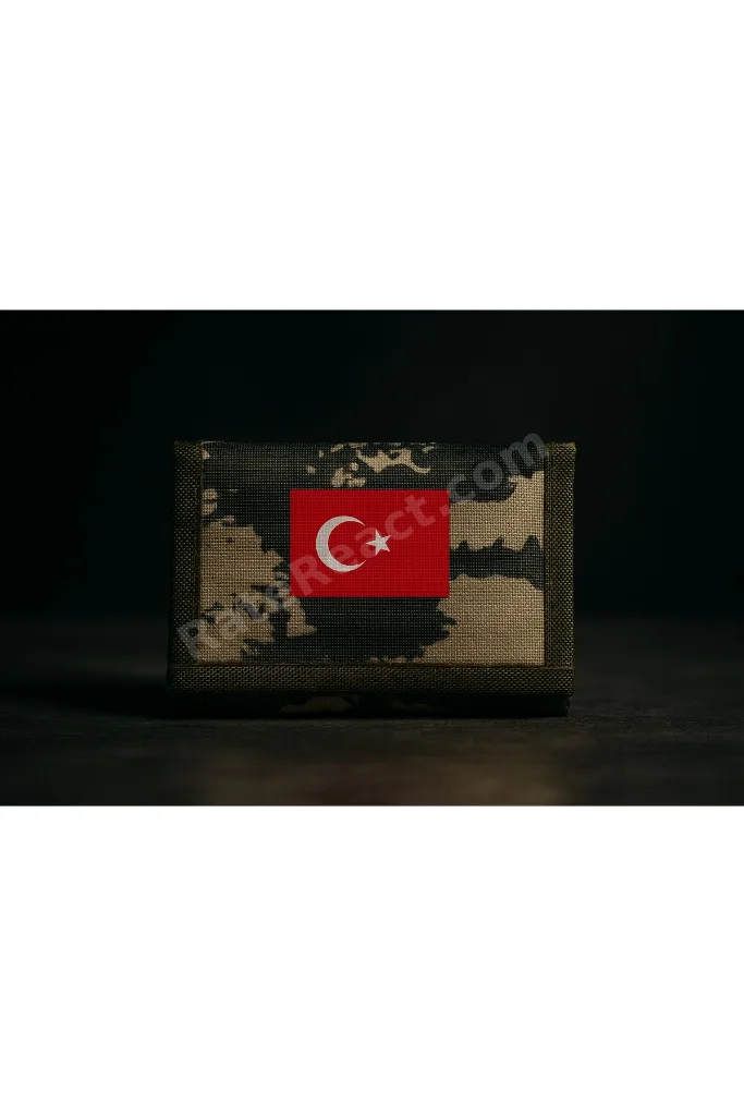 Unisex Yeşil Boyun Askılı Asker Cüzdanı