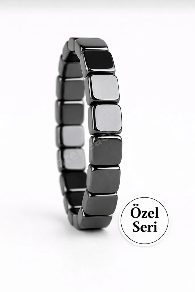 Doğal Taş Hematit Bileklik - ÖZEL SERİ