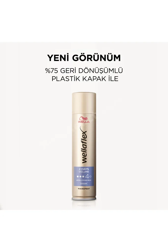 Wellaflex 2 Days Volume 2 Gün Boyunca Hacim Veren Saç Spreyi Extra Strong Hold 400 ML - 4/5 Hold