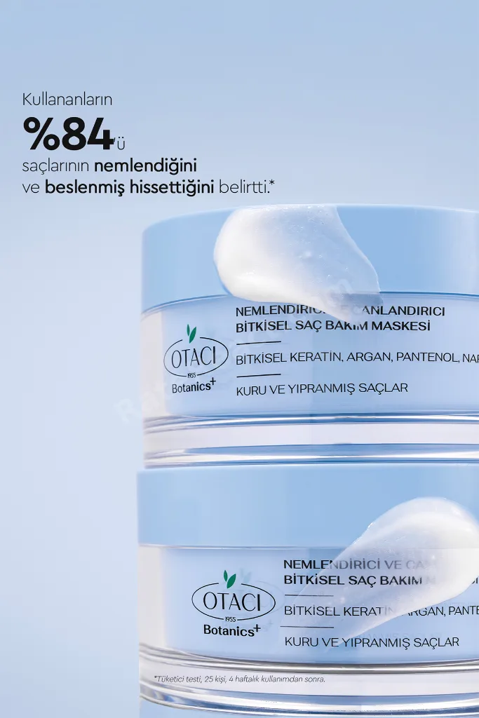Nemlendirici & Canlandırıcı Bitkisel Saç Bakım Maskesi- Kuru ve Yıpranmış Saçlar