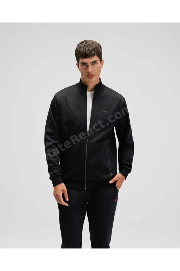 Erkek Fermuarlı Sweat EM545-BK