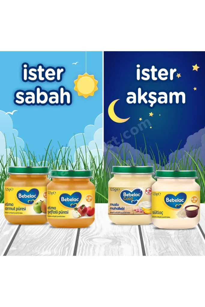 Elma Şeftali Püresi Kavanoz Maması 125 Gr