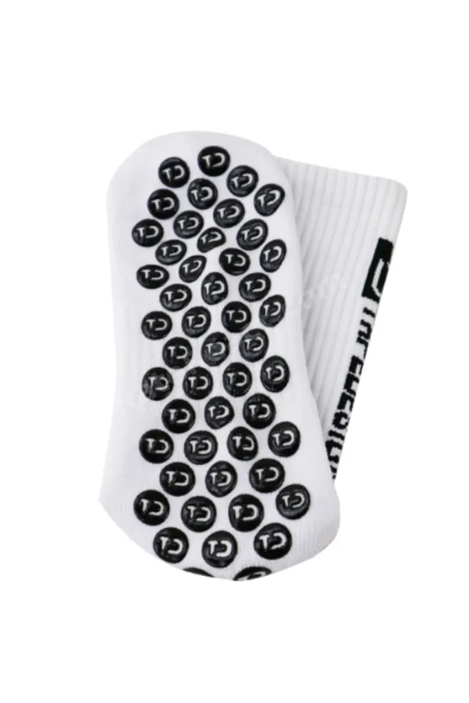 2'li Unisex Beyaz Anti Slip Kaymaz Silikon Havlu Taban Dikişsiz Maç Pro Sporcu Çorabı