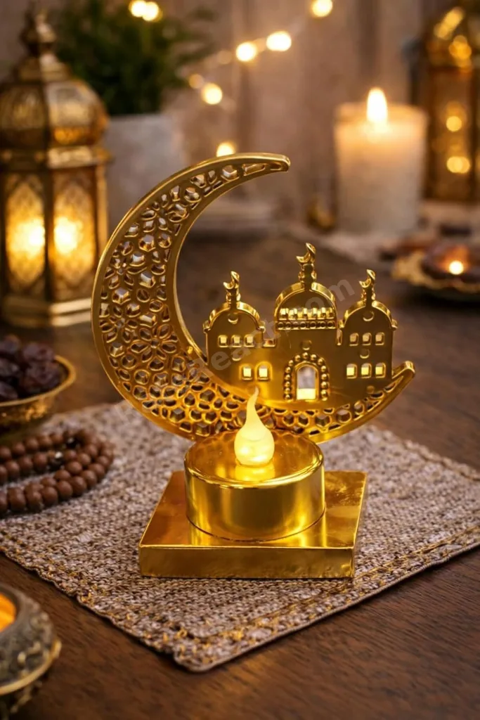 meala kozmetık store Gold Cami Pilli led ışık, Askılı Fener Süsü SARI Işıklar Peri Işıkları Aydınlat